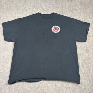 Y2K Baker American Cycles T-Shirt Mens 2XL Black Graphic Biker Fayetteville NC